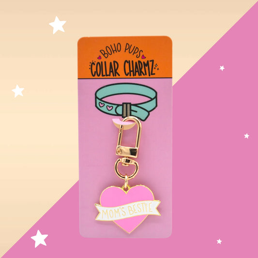 "Mom's Bestie" Collar Charm (Pink)